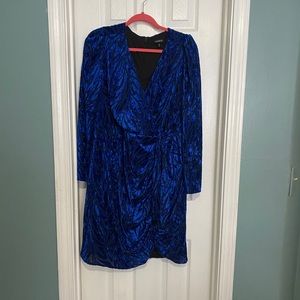 Gorgeous blue and black torrid velvet dress- size 18